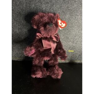 RARE RETIRED Jointed TY BEANIE BABY "Beargundy"With Tag 1993‎ EUC